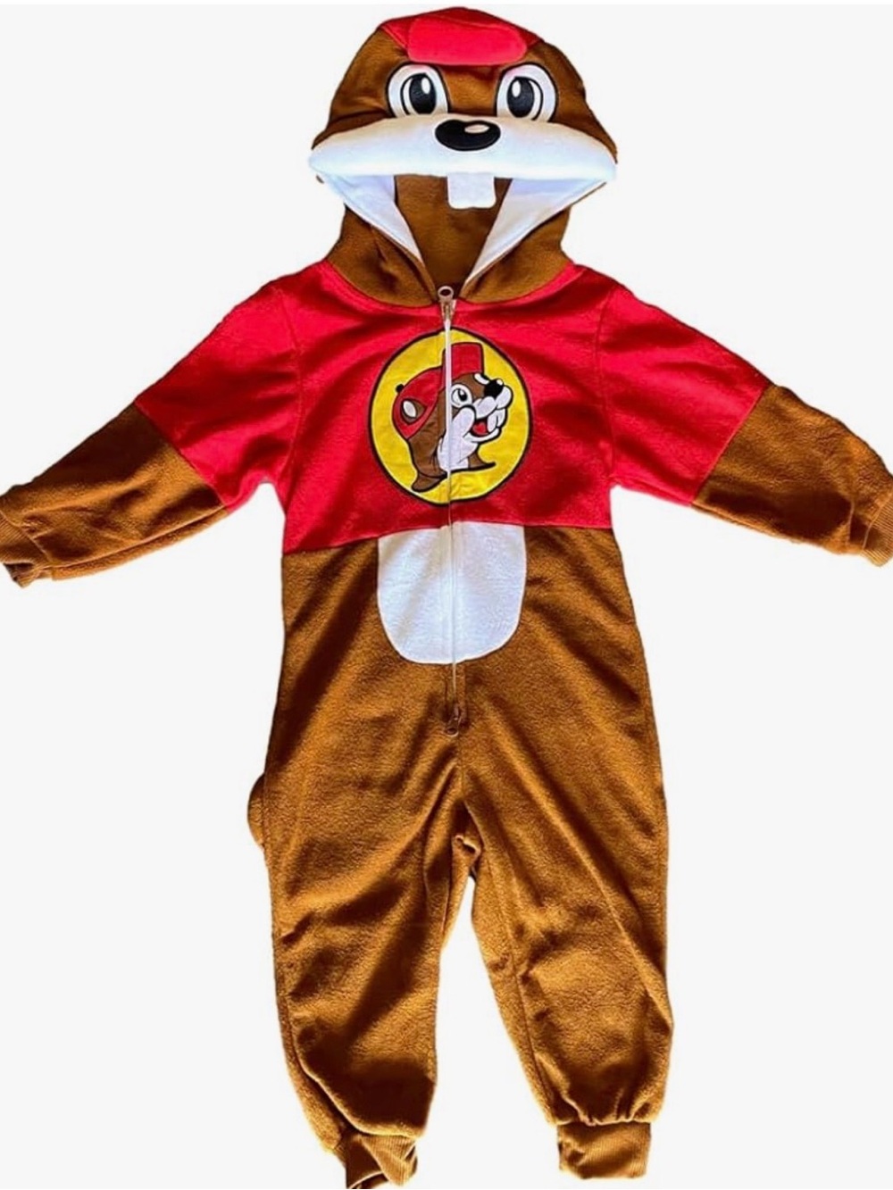 Buc-ee's Red and Brown Beaver Fleece Hoodie - Adult 2XL - Picture 5 of 5